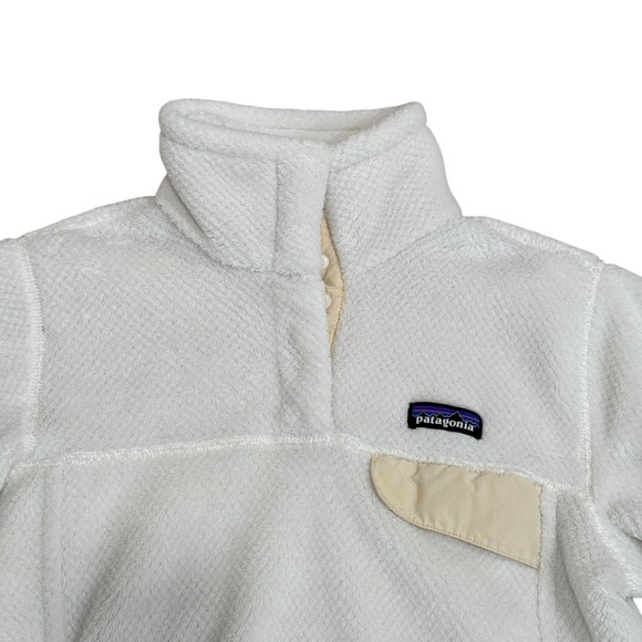 Patagonia Re-Tool Snap-T Pullover Fleece White Raw Linen Women's Small - Picture 2 of 8